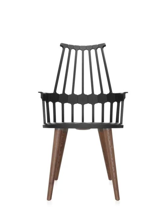 Kartell Comback poten stoel-Zwart Laatste Kans
