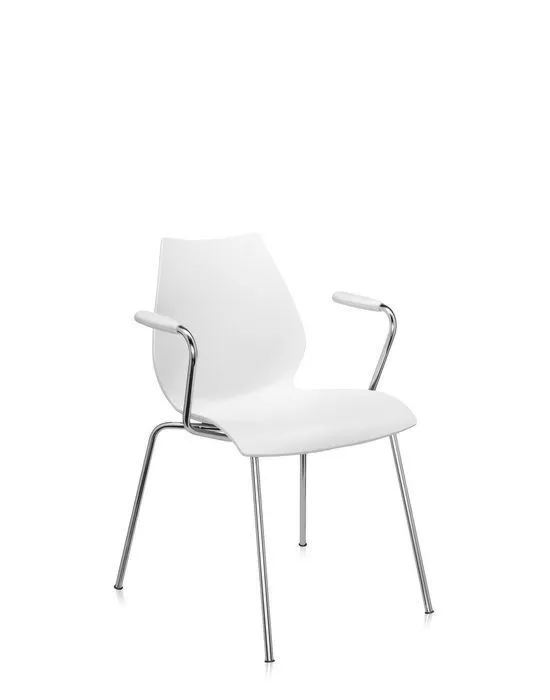 Kartell Maui stoel-Met armleuning-Wit Must-Have