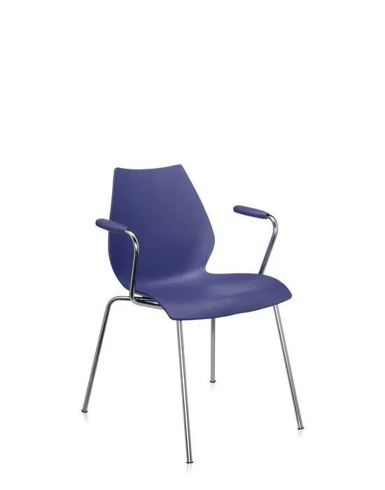 Kartell Maui stoel-Met armleuning-Blauw Veilige Betaling