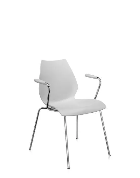 Kartell Maui stoel-Met armleuning-Licht grijs Premium