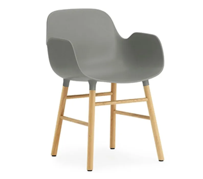 Nieuw Normann Copenhagen stoel Form armchair eiken-Grijs