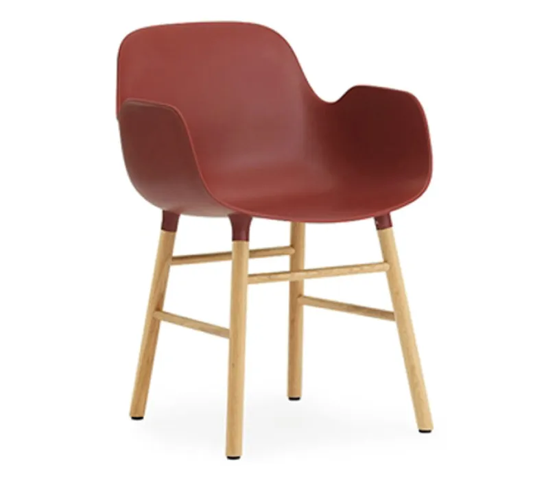Shop Nu Normann Copenhagen stoel Form armchair eiken-Rood