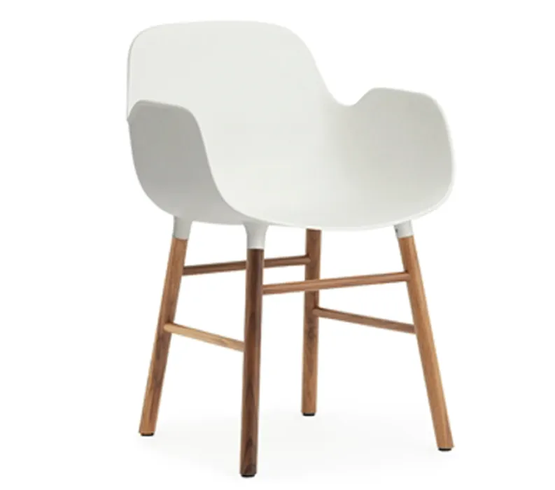 Laatste Kans Normann Copenhagen stoel Form armchair noten-Wit