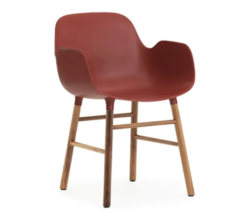 Lage Prijs Normann Copenhagen stoel Form armchair noten-Rood