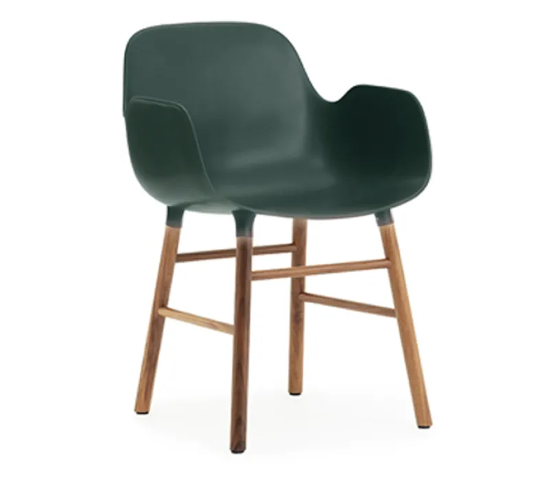 Actieprijs Normann Copenhagen stoel Form armchair noten-Groen