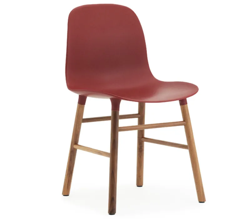 Normann Copenhagen Form Chair stoel noten-Rood Favoriet