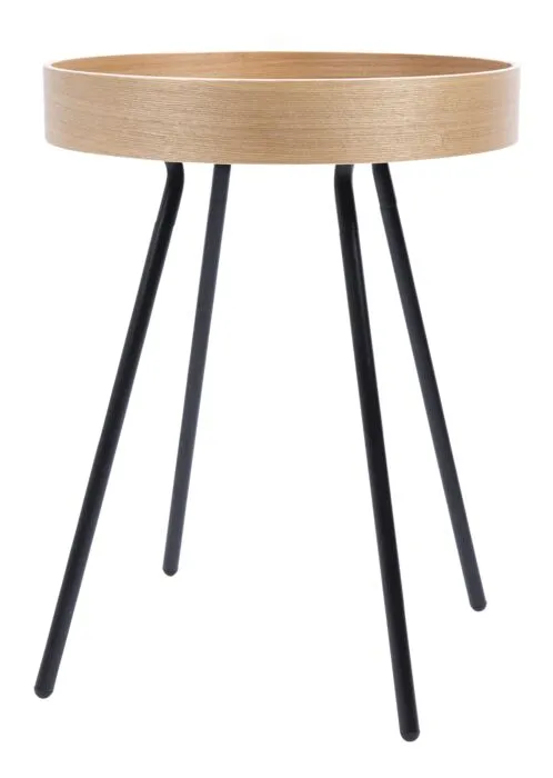 Op = Op Zuiver bijzettafel Oak Tray-∅ 46,5 cm
