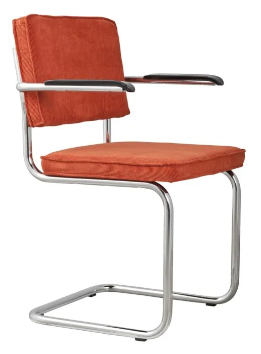 Nu Kopen Zuiver Ridge Rib armstoel-Oranje