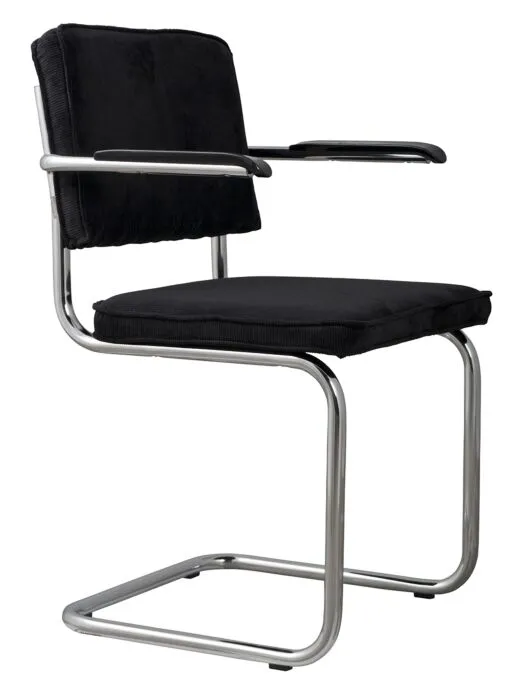 Op = Op Zuiver Ridge Rib armstoel-Zwart