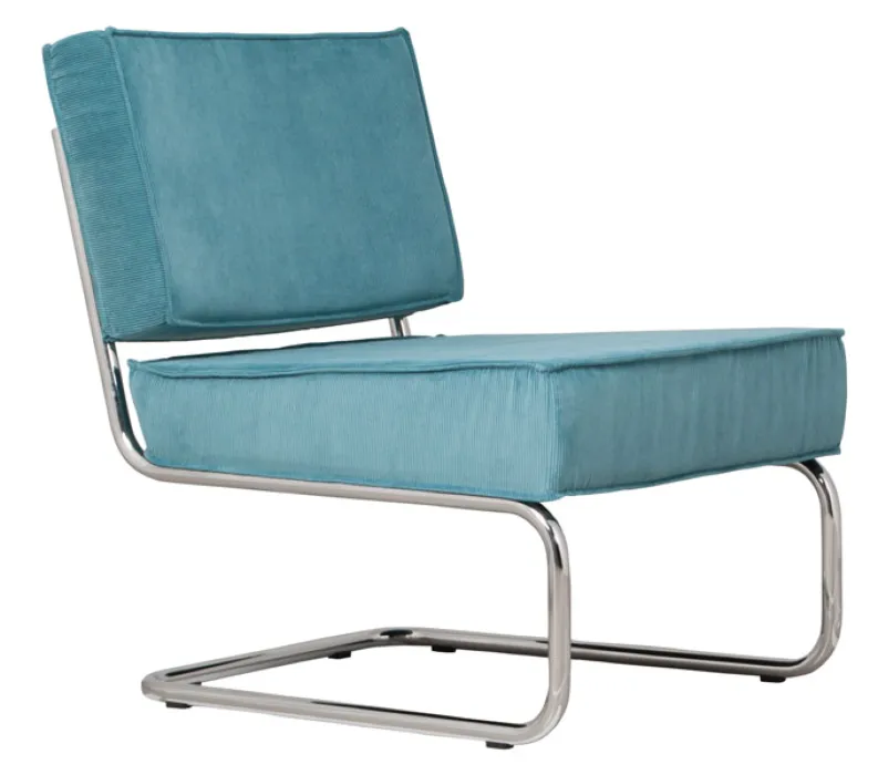 Zuiver Ridge Lounge Rib stoel-Blauw Express Levering