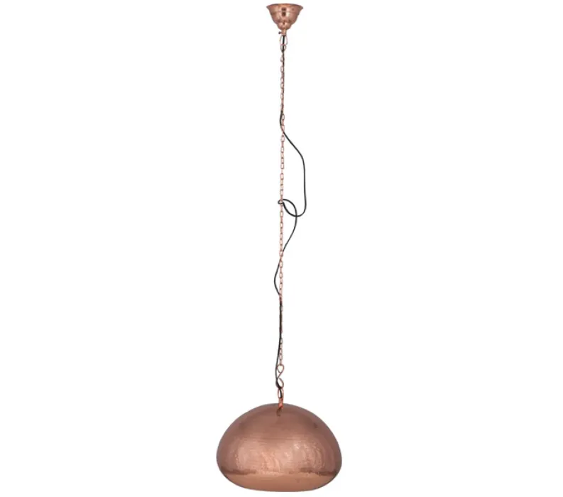 Lage Kosten Zuiver Hammered Oval hanglamp-Koper