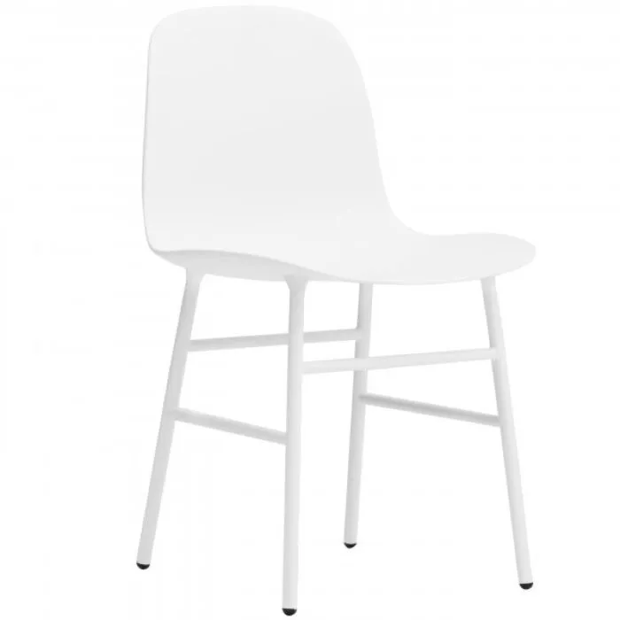 Laatste Kans Normann Copenhagen Form stoel met stalen onderstel-Wit