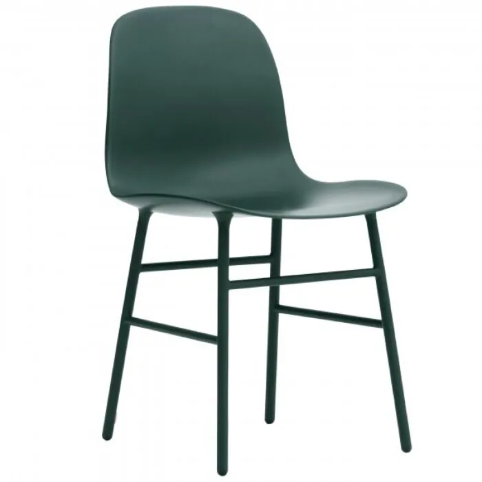 Normann Copenhagen Form stoel met stalen onderstel-Groen Fabrieksprijs