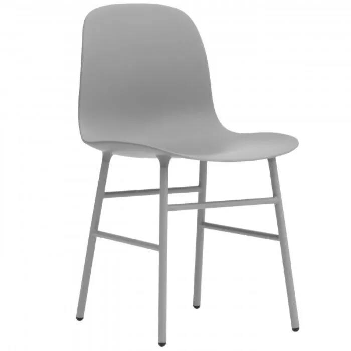 Normann Copenhagen Form stoel met stalen onderstel-Grijs Op = Op