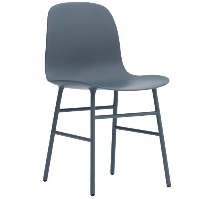 Alleen Vandaag Normann Copenhagen Form stoel met stalen onderstel-Blauw