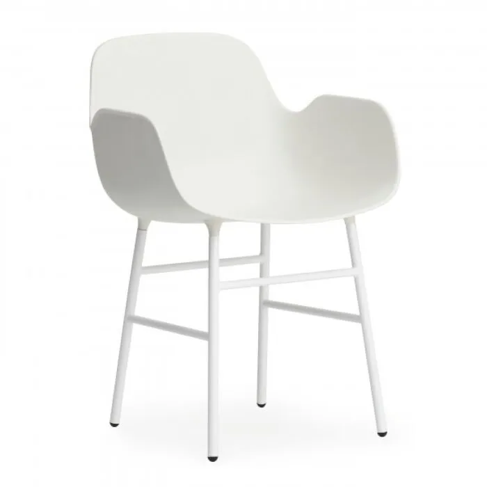 Beperkte Voorraad Normann Copenhagen Form Armchair staal-Wit