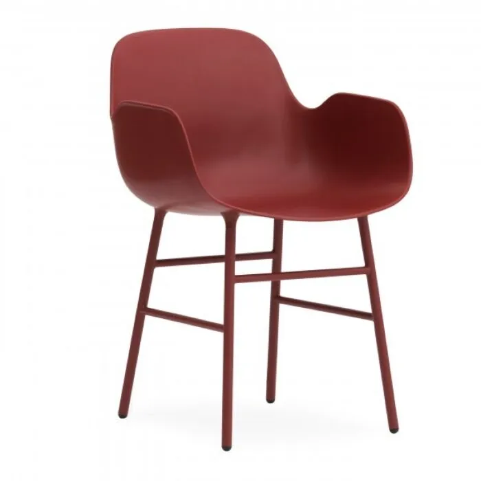 Alleen Vandaag Normann Copenhagen Form Armchair staal-Rood