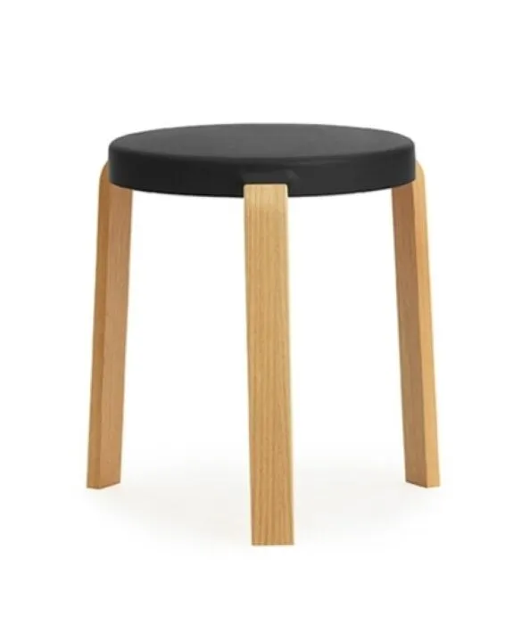 Normann Copenhagen Tap Stool - stoel-Zwart-Eiken Finale Uitverkoop