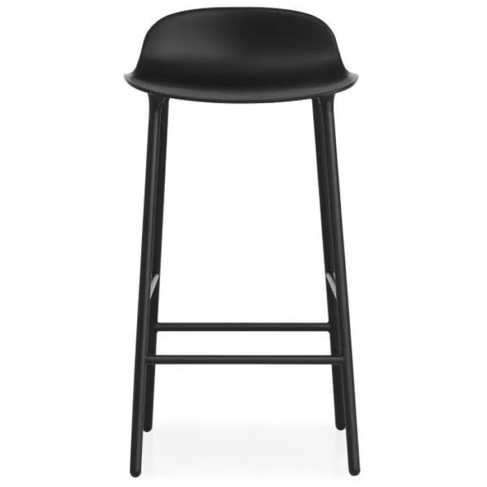 Direct Verzonden Normann Copenhagen Form stalen barkruk-Zwart-Zithoogte 75 cm