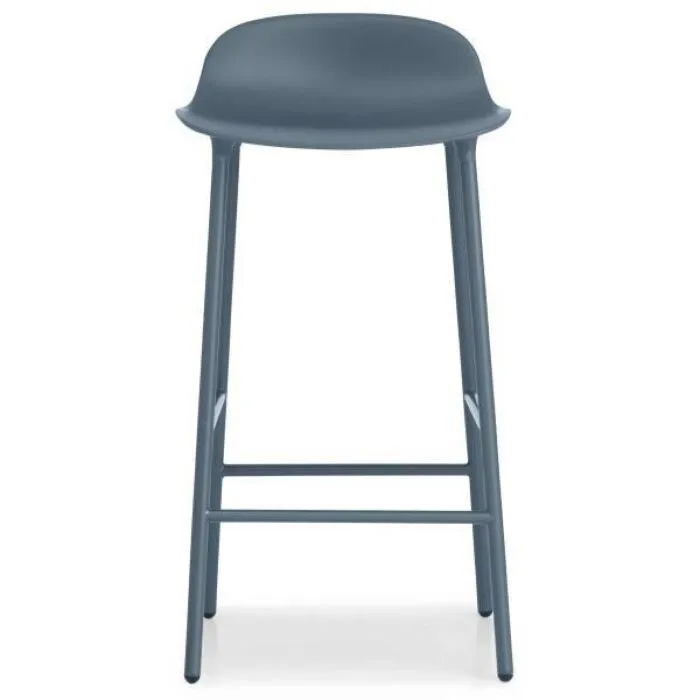 Normann Copenhagen Form stalen barkruk-Blauw-Zithoogte 75 cm Premium