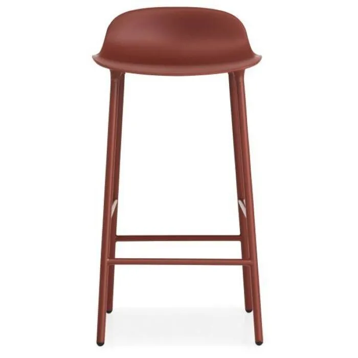 Direct Verzonden Normann Copenhagen Form stalen barkruk-Rood-Zithoogte 75 cm