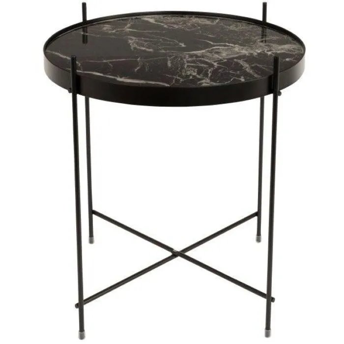 Laatste Versie Zuiver Cupid Marble bijzettafel-Zwart
