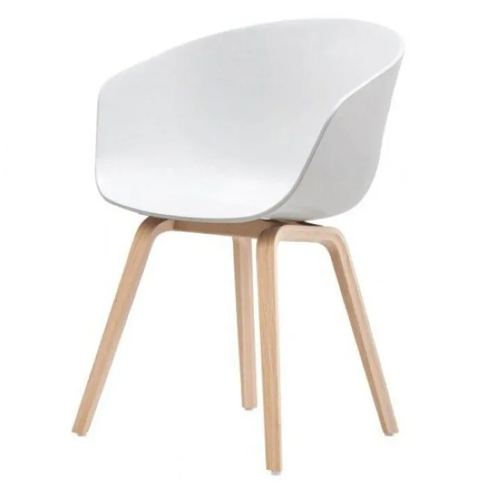 Fabrieksprijs HAY About a Chair AAC22 stoel eiken mat gelakt onderstel-Wit