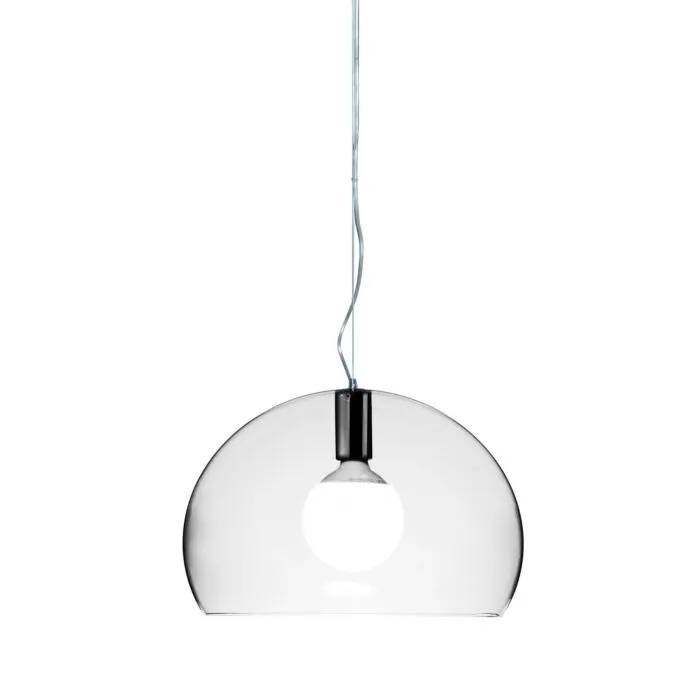Tijdelijk Beschikbaar Kartell Small Fly hanglamp-Transparant