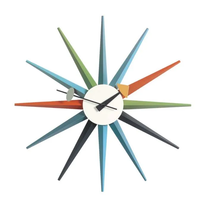 Vitra Sunburst klok-Multi color Actieprijs