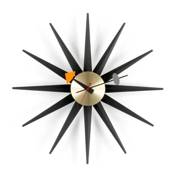 Vitra Sunburst klok-Zwart Bestseller