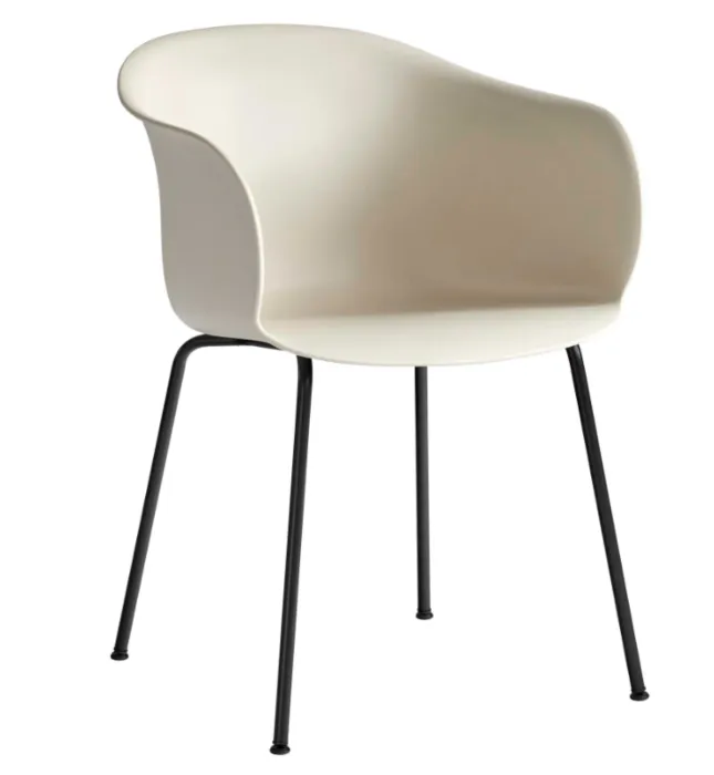 &tradition Elefy JH28 zwart stalen onderstel-Soft Beige Op = Op