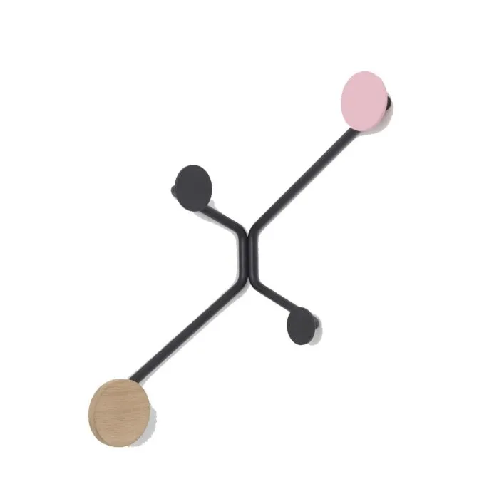 Premium Gazzda Hook inside Wall Coat Rack kapstok-Mat licht roze