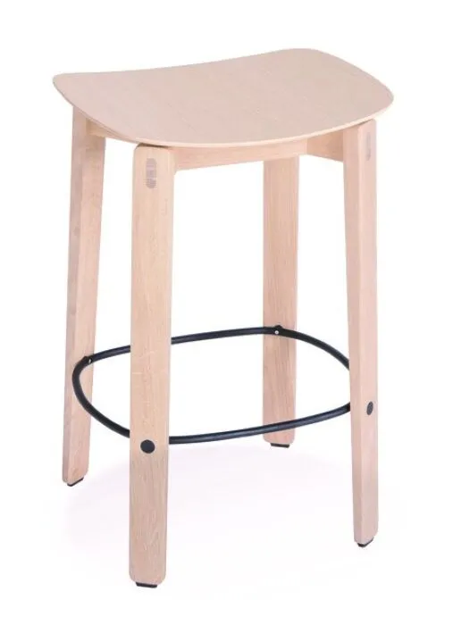Gazzda Nora Oak Bar Chair barkruk zonder rugleuning-78 cm Actieprijs