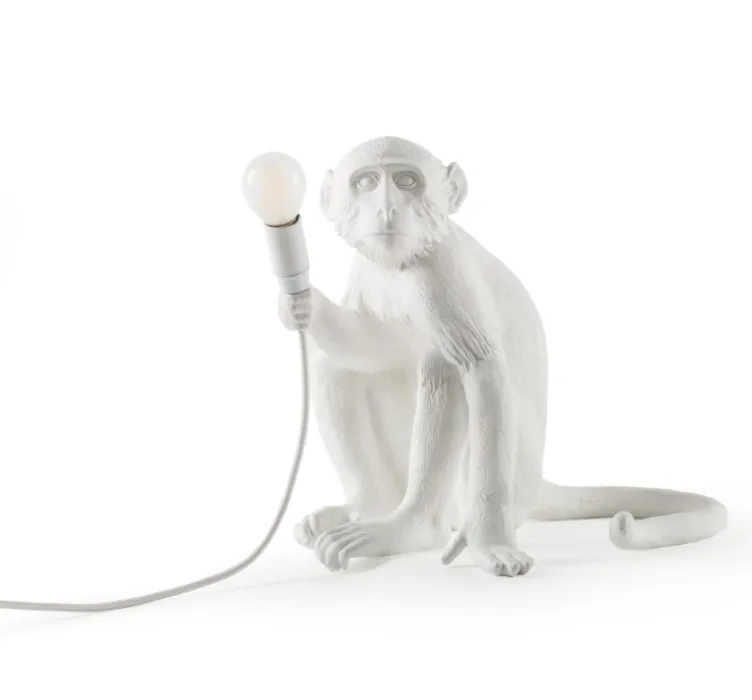 Seletti Monkey Sitting tafellamp wit OUTDOOR Korting