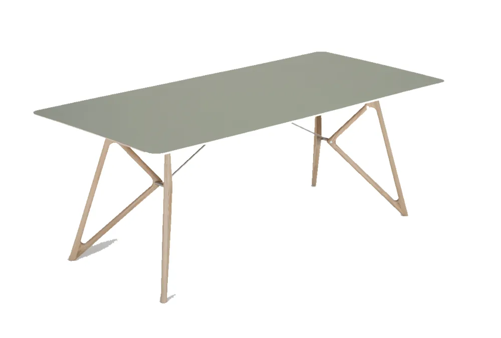 Gazzda Tink Linoleum Table tafel-200x90 cm-Dark olive Direct Verzonden