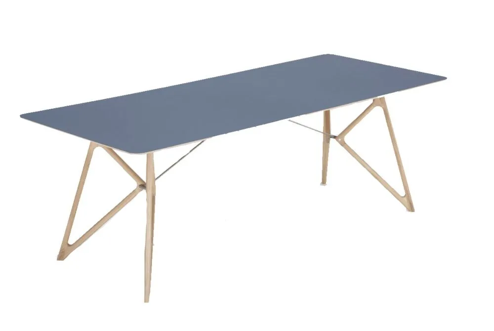 Beperkte Voorraad Gazzda Tink Linoleum Table tafel-220x90 cm-Smokey blue
