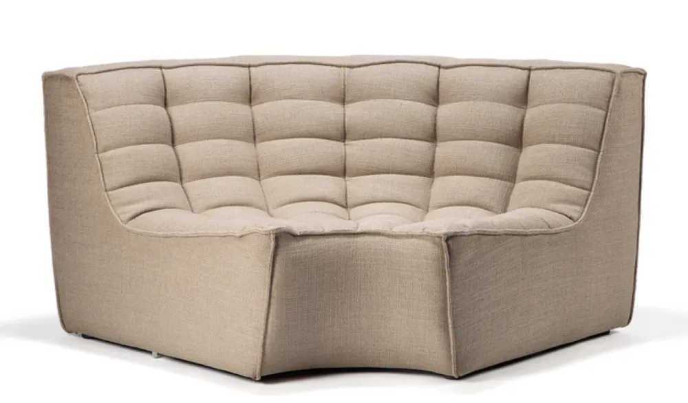 Aanbieding Ethnicraft N701 Sofa round corner hoekdeel-Beige