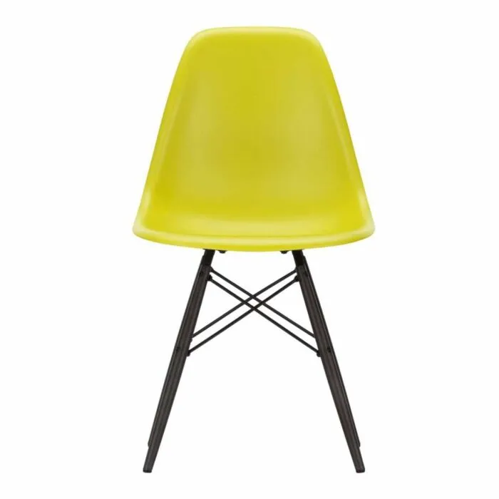 Fabrieksprijs Vitra Eames DSW stoel met zwart esdoorn onderstel-Mosterd geel