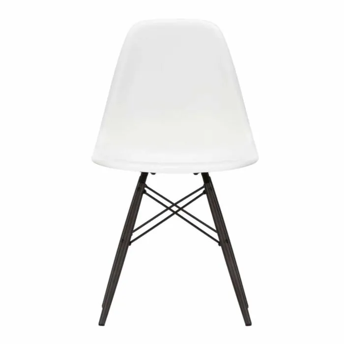 Vitra Eames DSW stoel met zwart esdoorn onderstel-Wit Gecertificeerd
