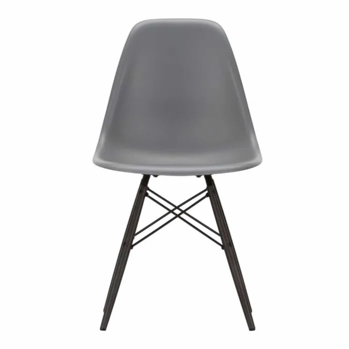 Flitsaanbieding Vitra Eames DSW stoel met zwart esdoorn onderstel-Graniet grijs