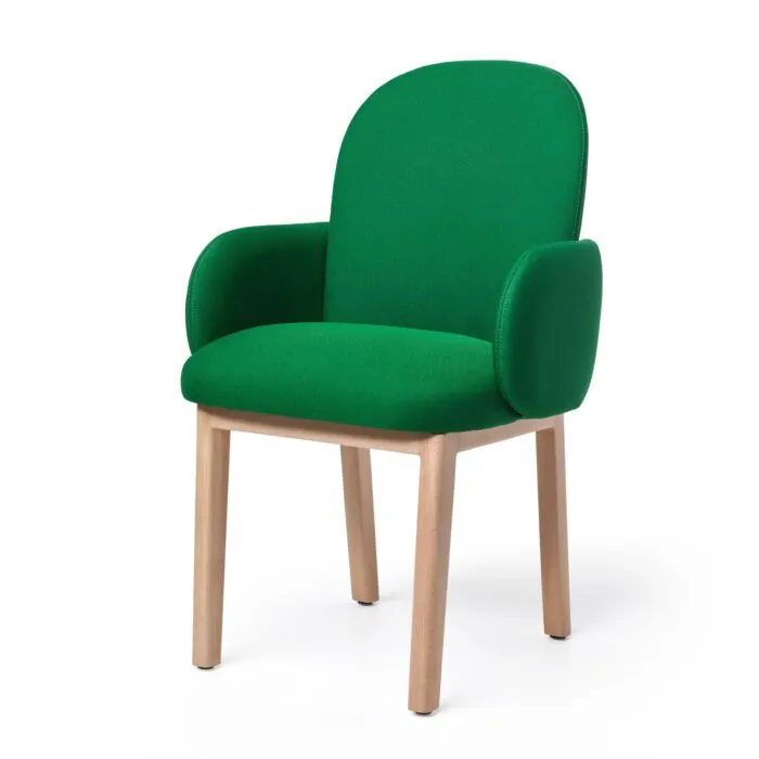 Puik Dost eetkamerstoel beukenhouten onderstel-Green Op = Op