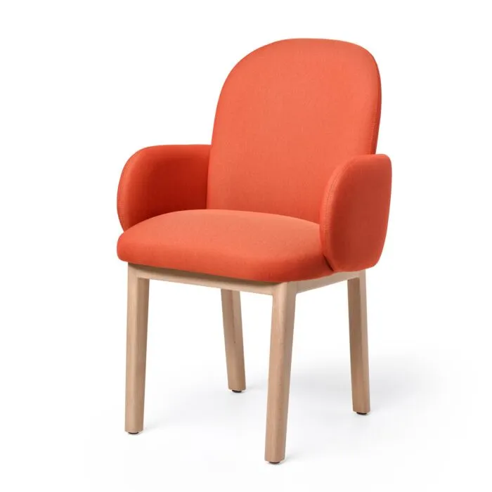 Tijdelijk Beschikbaar Puik Dost eetkamerstoel beukenhouten onderstel-Terracotta