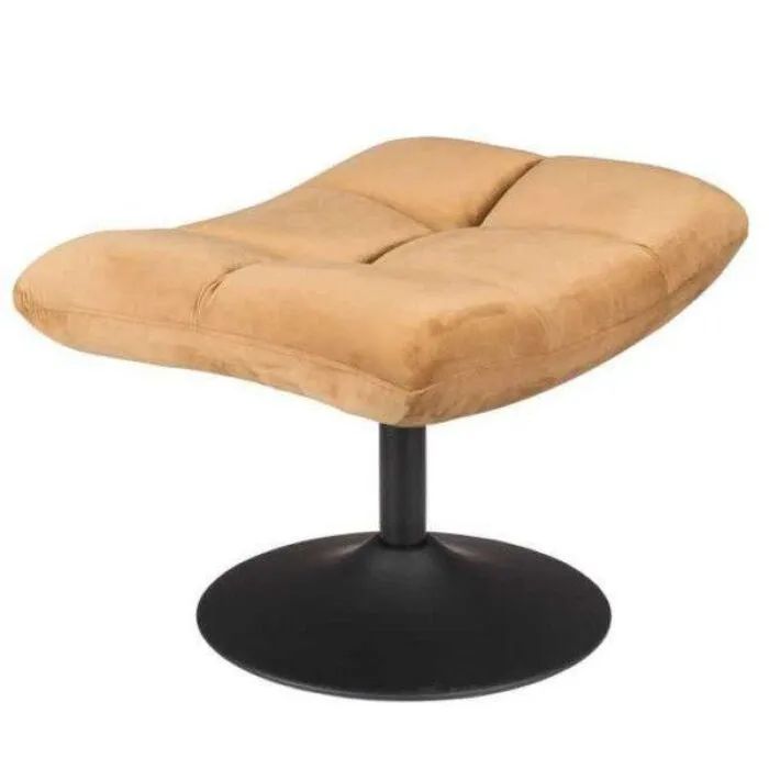 Dutchbone Bar Velvet Hocker voetenbankje-Goud bruin Hoge Kwaliteit
