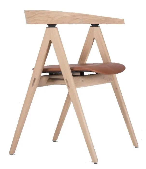Gazzda Ava Dakar Leather Chair stoel-Whisky 2732 Rechtstreeks Van De Fabrikant
