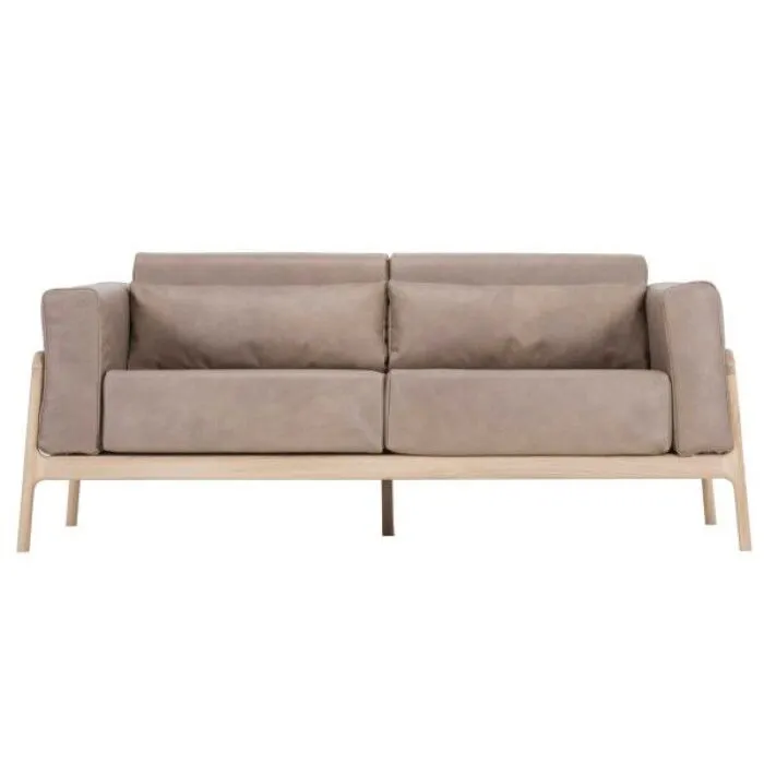 Gazzda Fawn Dakar Leather Sofa 2 seater bank-Stone 1436 Koop Online