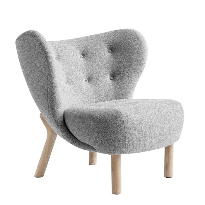 Beperkt Aanbod &tradition Little Petra VB1 fauteuil poten eiken-Grijs