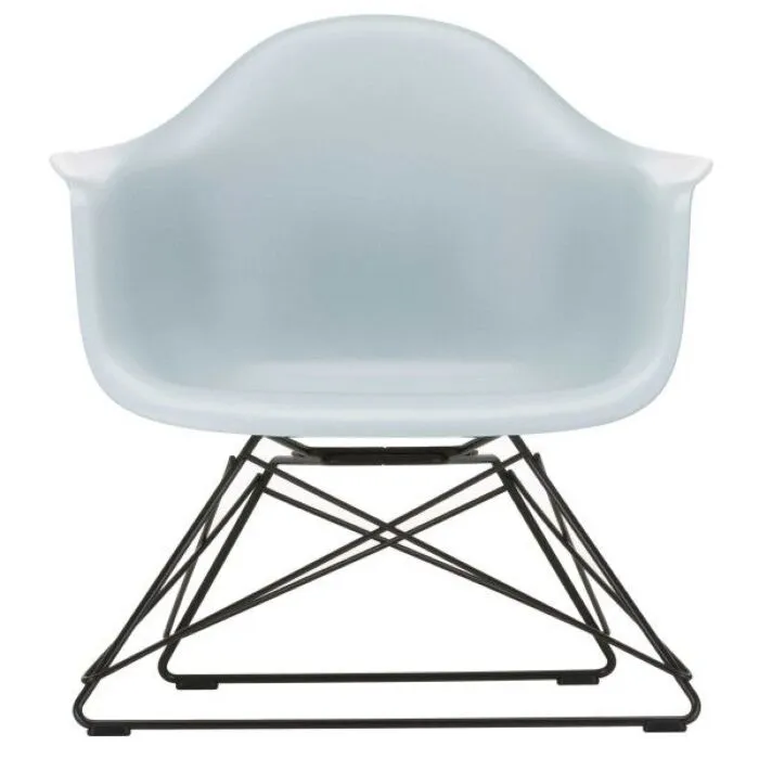 Dagaanbieding Vitra Eames LAR loungestoel met zwart onderstel-IJsgrijs