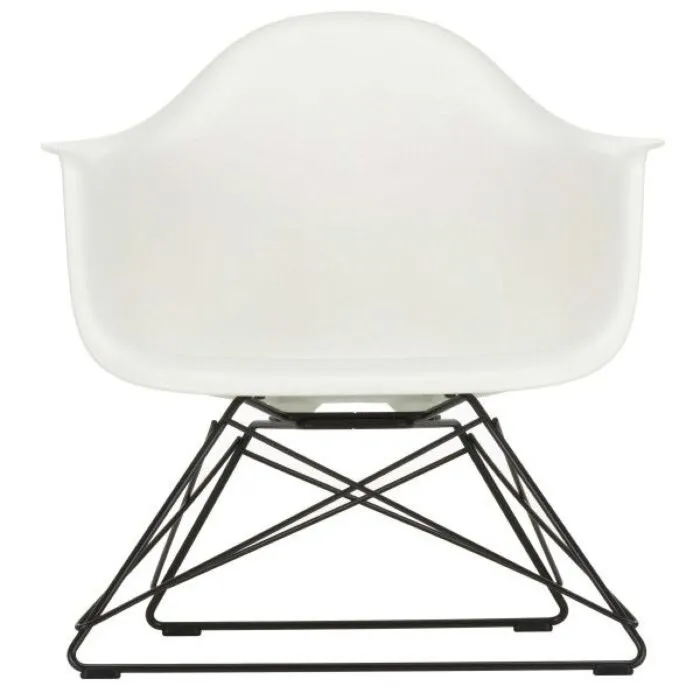 Weekendaanbieding Vitra Eames LAR loungestoel met zwart onderstel-Pebble