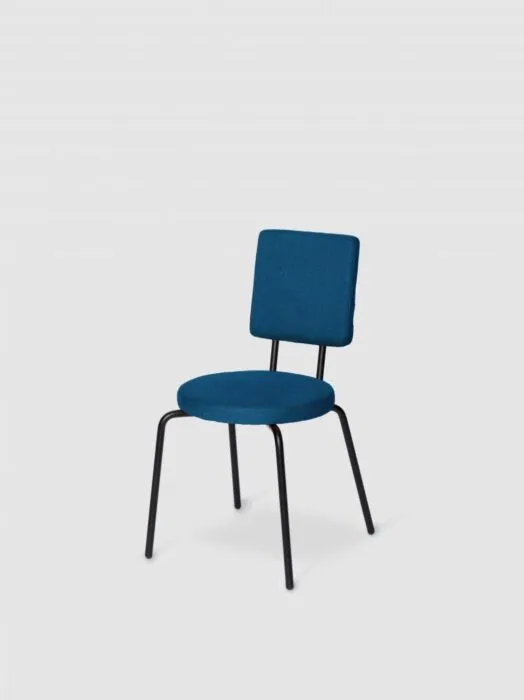 Speciale Aanbieding Puik Option Chair stoel-Blauw-Ronde zit, vierkante rug