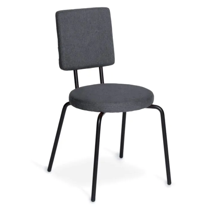 Puik Option Chair stoel-Grijs-Ronde zit, vierkante rug Direct Beschikbaar